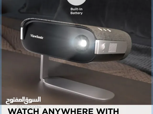 بروجكتر ViewSonic الاصلي. بطاريه داخليه تدوم خمسه ساعات. للبر، الصحراء، التخييم، شاشه عملاقة