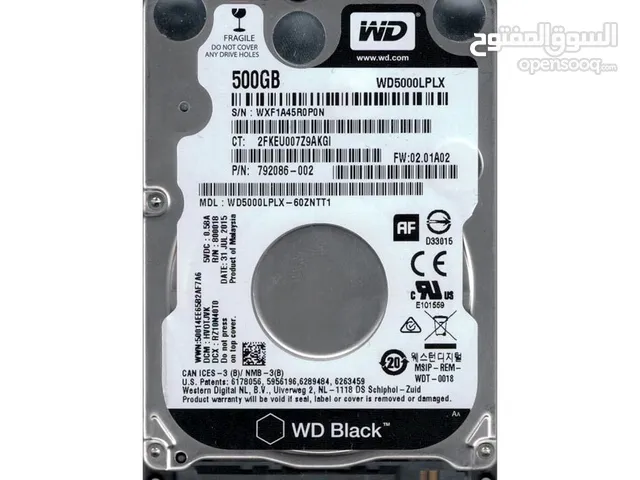 هاردات HDD SATA 500GB مستخدمة ونظيفة