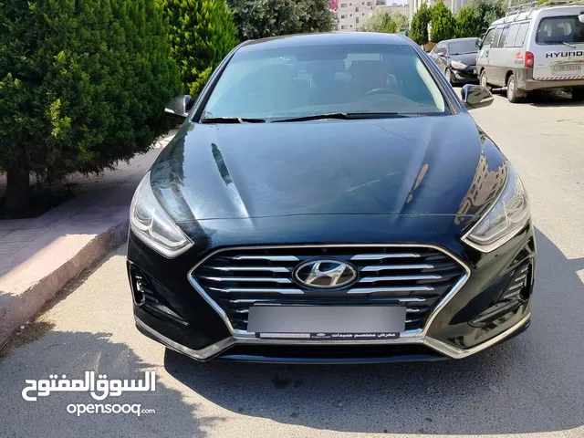 هيونداي سوناتا 2018 7جيد بحال الشركه ممشى قليل استخدام شخصي مرفق ورقة الفحص