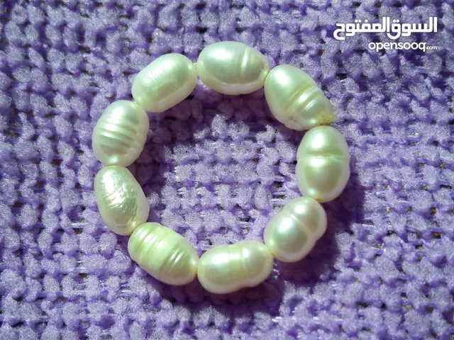 خاتم لؤلؤ حقيقي مزارع قياس مرن