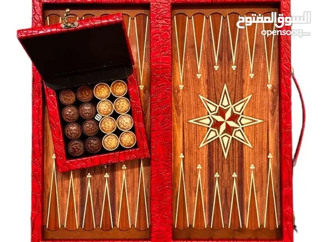 Backgammon بيع طاولات طاولة الزهر خشبية، راتنجية وجلدية فاخرة، بجودة عالية وسعر مناسب