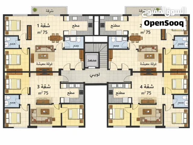 شقق للبيع علمخطط