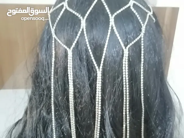 طوق شعر كرستالي Hair accessory طويل و جميل مناسب للحفلات