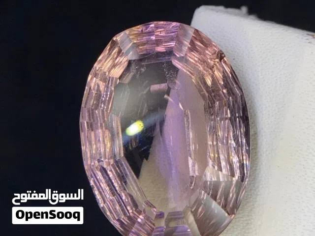 حجر أمترين بوليفي طبيعي مع شهادة المختبر natural bolivian ametrine stone with lab certificate
