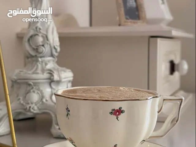 تصفية شاملة أكواب سيراميك مع ملعقة ذهبية