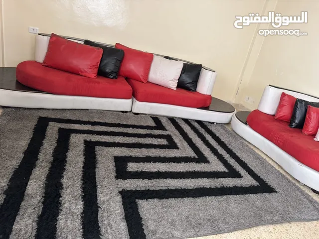 طقم جلد ابيضّ و شامواه خشب ممتاز