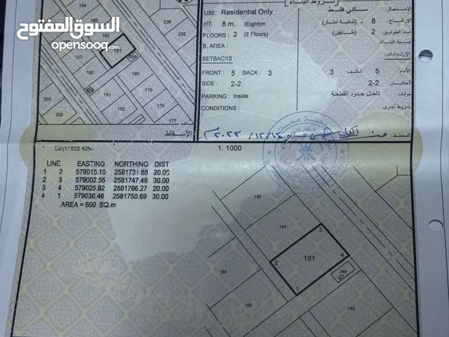 Residential Land for Sale in Al Batinah Nakhl