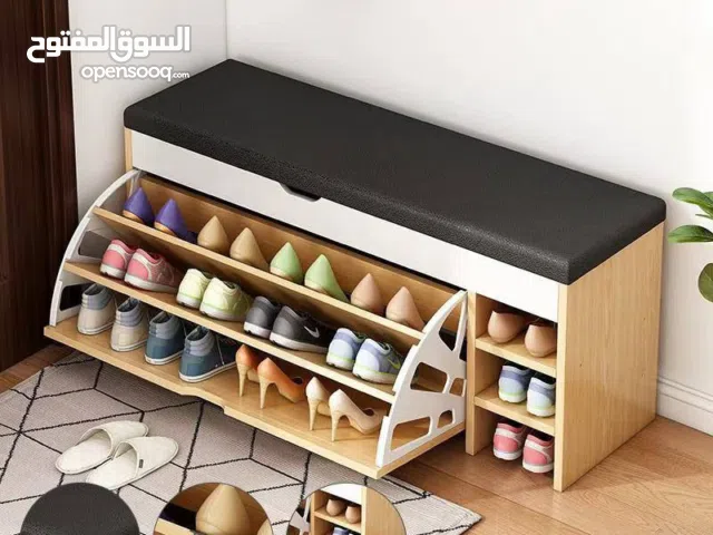 مقعد وخزانة أحذية 2×1 – تصميم ذكي وفخم  تخزين عدد كبير من الأحذية بطريقة مرتبة وأنيقة  مقعد مريح