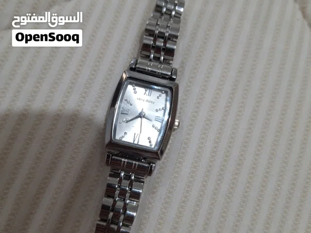 للبيع ساعه فضيه جديد عقارب