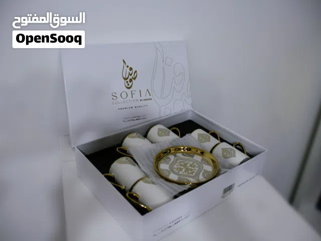 طقم فناجين قهوة صوفيا مذهب فاخر Golden white coffee cups set