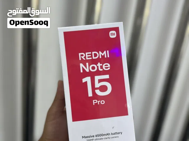 Redmi note 15 pro 8RAM / 256GB 	 	  جديد مسكر بالكرتونة  كفالة الوكيل الرسمي وشركتنا 3 سنوات