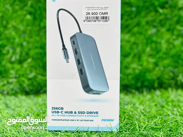 Powerology 256 GB USB-C Hub & SSD Drive All-in-one Connectivity & Storage PD 100W