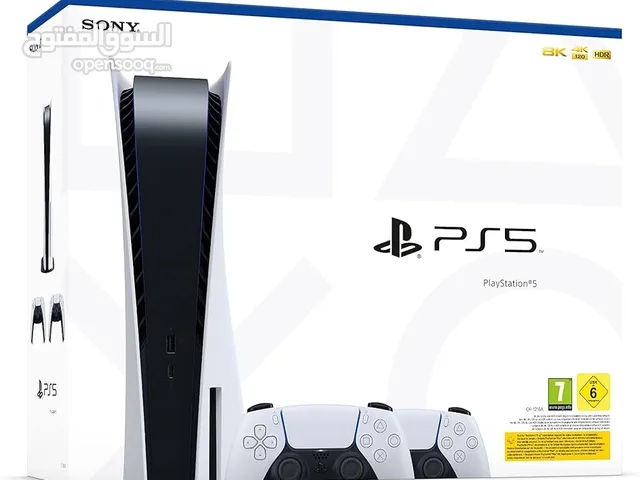 playstation 5 with two controllers