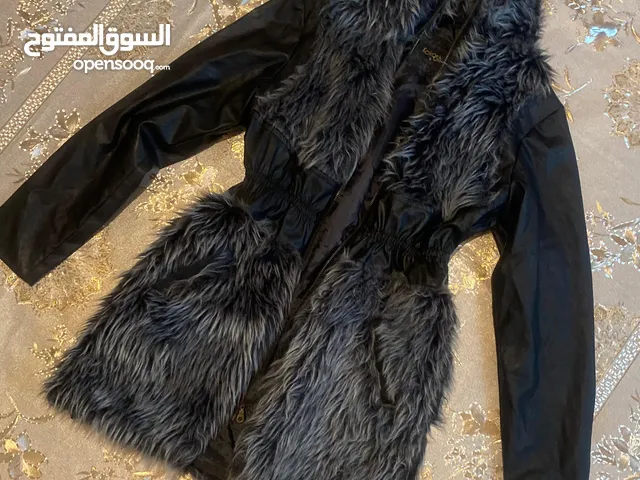 معطف شتوي فرو وجلد (مستعمل)