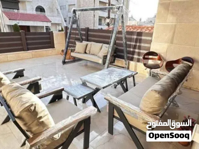 اثاث معدني خارجي مراجيح ثلاثية واطقم خماسي وسباعي