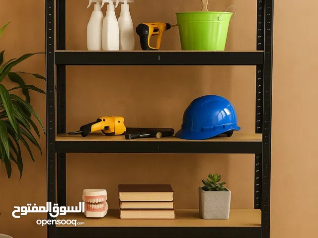 رفوف جديدة معدنية بسعر مغري فرصة لاصحاب المحلات والمكاتب والمخازن وتصلح للبيوت