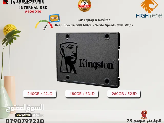 قرص صلب داخلي عالي الأداء هارديسك SSD - Kingston A400-X10 SATA Internal SSD