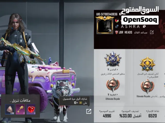 Pubg Accounts and Characters for Sale in Jerash