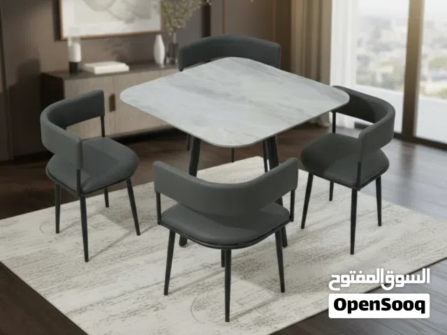 طقم طاولة طعام رمادي