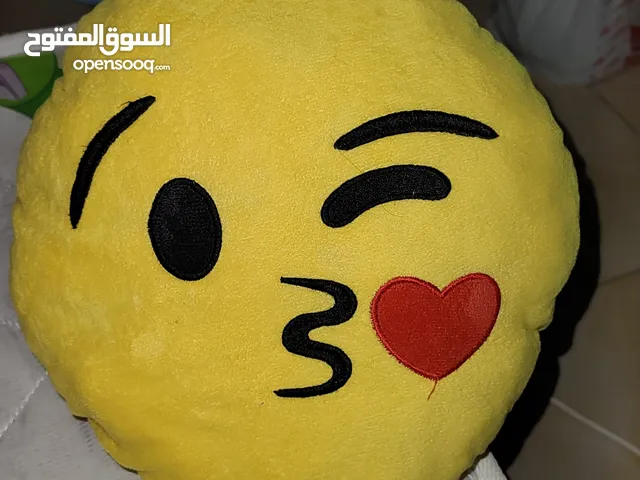 kissing Emoji Yellow Pillow