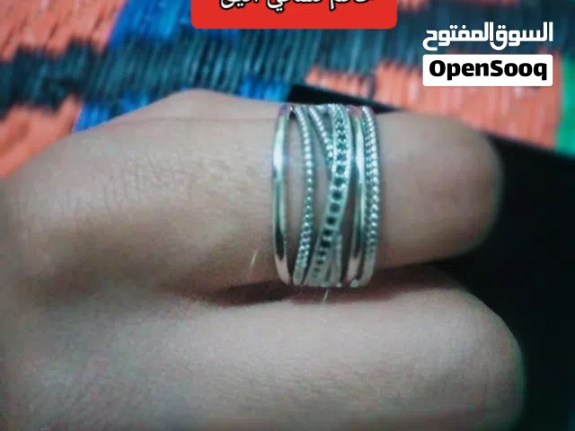 خاتم نسائي فضي مطبوع( 925)