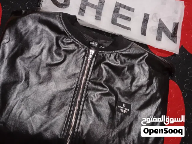 جكيت سودا جلد رجالي لون اسود