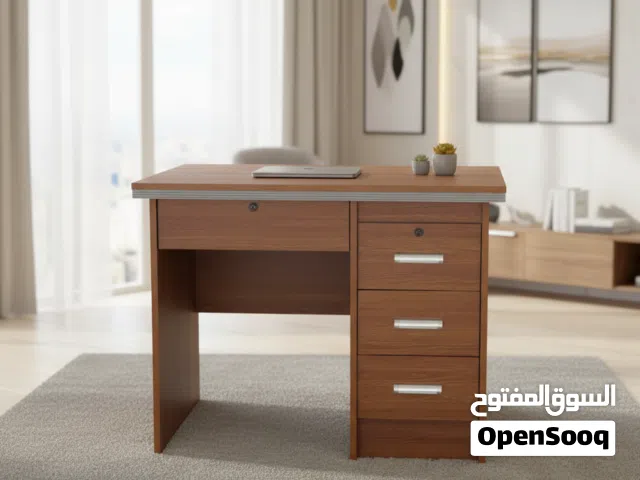 طاولة مكتب خشبية لون بلوط مع أدراج - OT-OF100/OAK
