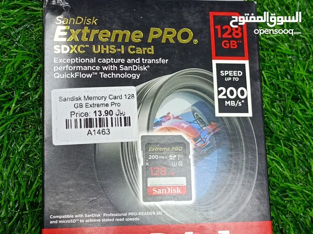 SAN DISK EXTREME PRO MEMORY CARD 128 GB