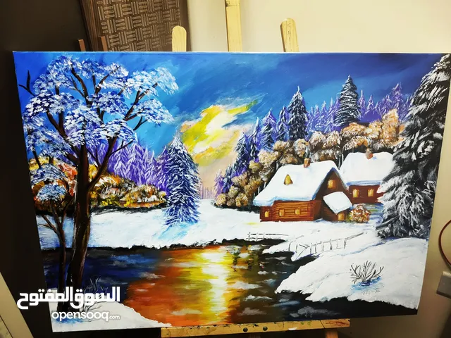 beautiful winter painting