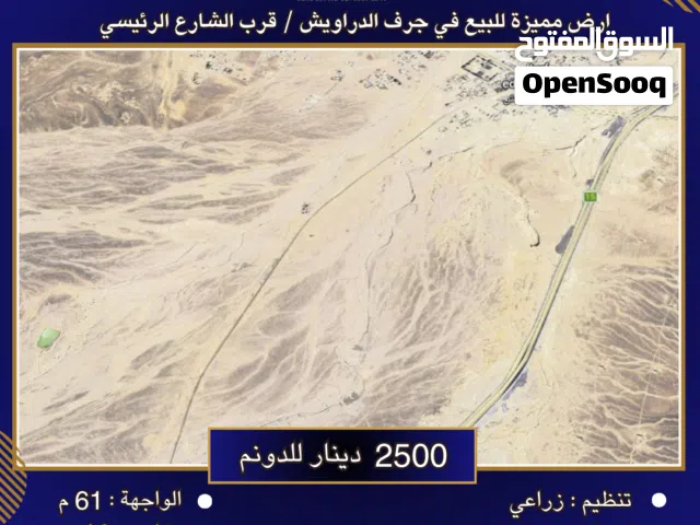 Farm Land for Sale in Tafila Jurf Al-Daraweesh