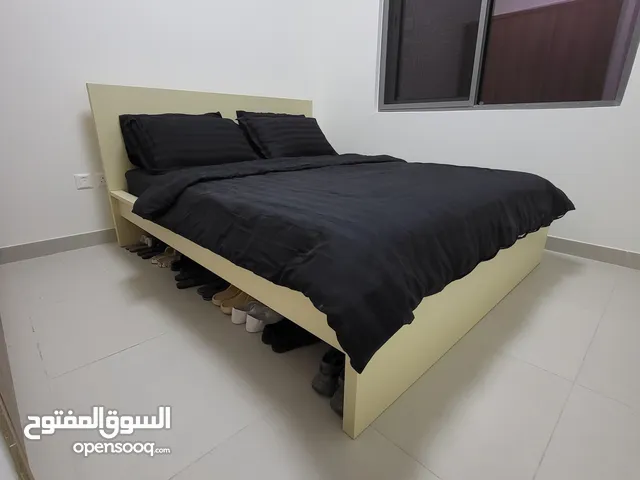 Queen Bed (160cm × 200cm) with mattress and bedding set