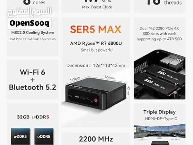 Mini PC, AMD Ryzen 7 6800U