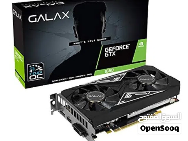 كرت gtx1650 ddr6 جديد مع الظمانه