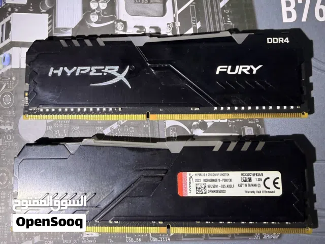 16gb 8x2 DDR4 3200MHz CL16 HyperX Fury RGB