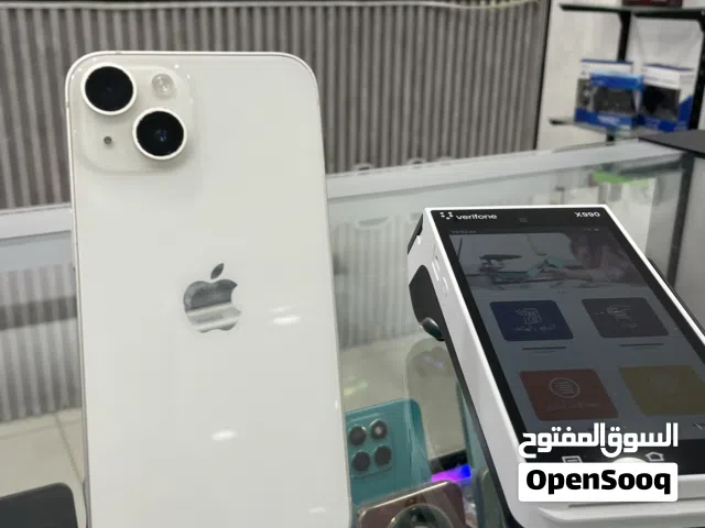 ايفون 14 مستعمل 128GB اللون ابيض الجهاز مش مفتوح الله ايبارك بالضمان خبش لا الجهاز