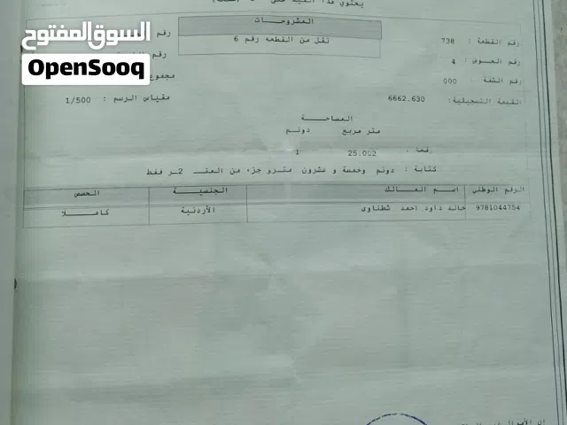 قطعة ارض من اراضي الرمثا منطقة البويضة