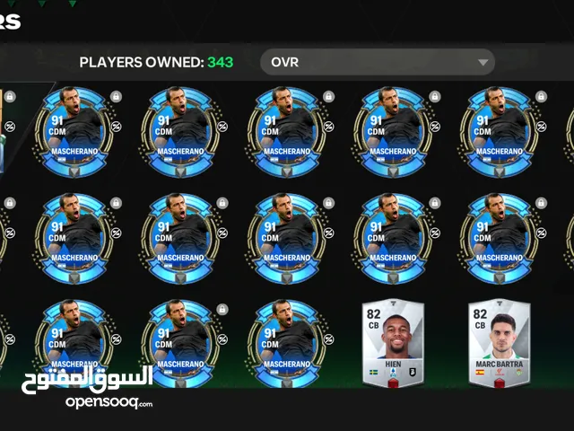 حساب إف سي موبايل 25 أوفر 112 يقلب 113 على طول مع 21 مسكيرانو و2000 شارد TOTS 12500000000 كوينز