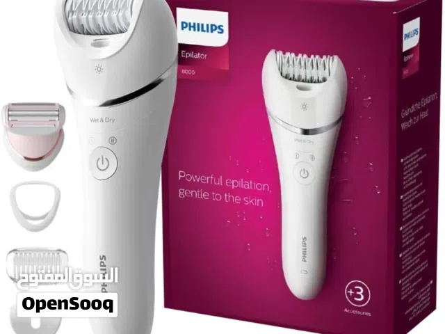 ماكنة ازالة الشعر من فيليبس مع رؤوس متعدده Philips Epilator Series 8000 Cordless Wet & Dry