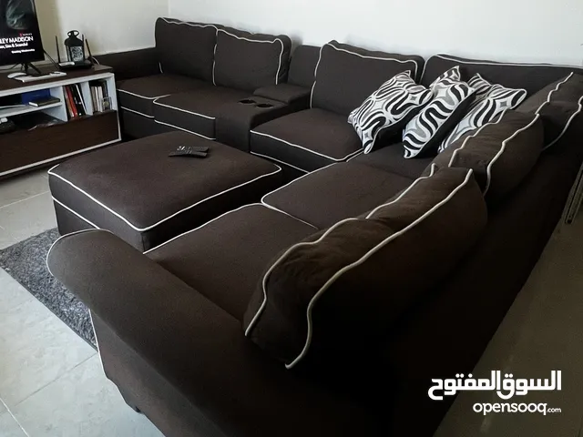 Corner Sofa & Ottoman, Chocolate Color (2x3)