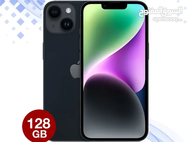 iPhone 14 128GB أسود - كأنو جديد، للبيع او بدل 15 عادي 128 استعمال أسبوع فقط، نظيف جداً بدون خدوش.