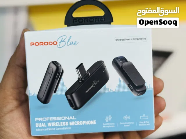 PORODO PROFESSIONAL DUAL  مايك للهاتفWIRELESS MICROPHONE