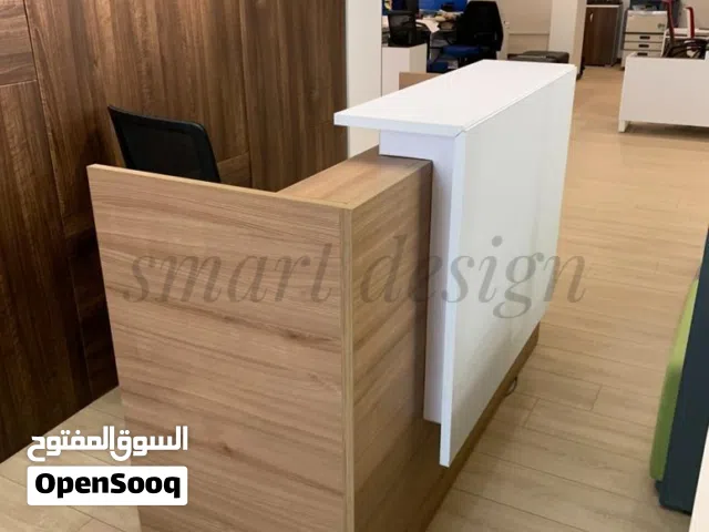 كاونتر استقبال خشب mdfاسباني متاح تنفيذ جميع الالوان والمقاسات والأشكال