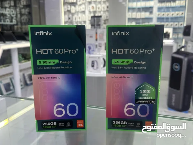 INFINIX HOT 60 PRO PLUS 8ram/246 GB new انفينيكس هوت 60 برو بلس 8رام /256 جيجا جديد مسكر فلكرتونه كف