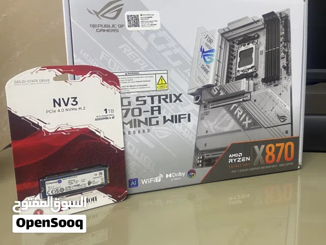 ASUS ROG Strix X870-A Gaming WiFi - Kingston NV3 1TB  NVMe Gen 4  Up to 6000 MB/s جديد
