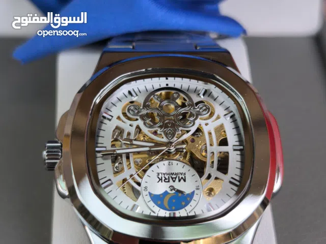 ساعة Mark Fairwhale أوتوماتيك - مكينة مكشوفة وأطوار القمر - (جديدة)