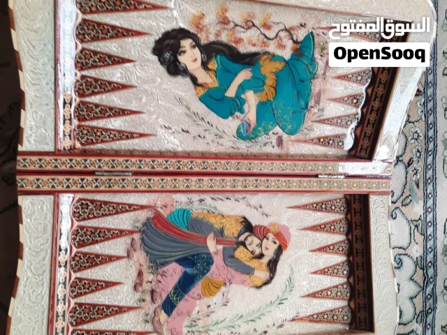 Inlaid backgammon board with high-quality painting