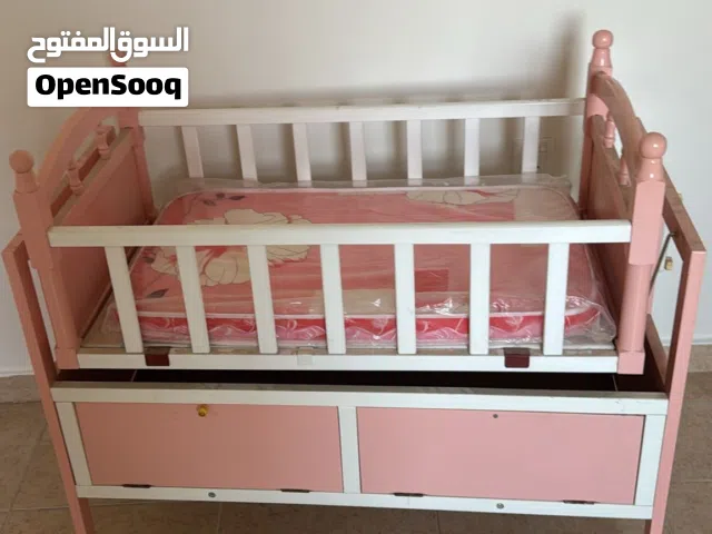 Baby Swing Cradle Bed with Storage – Pink & White