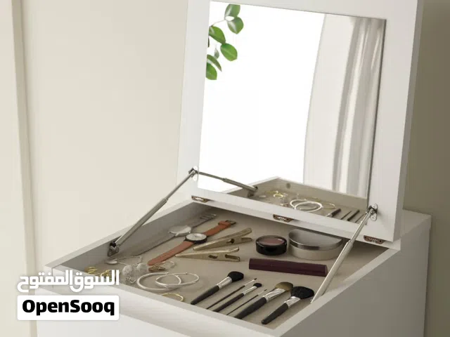 ikea خزانة ذات 6 أدراج، بيضاء/زجاج عاكس من يكيااصلي