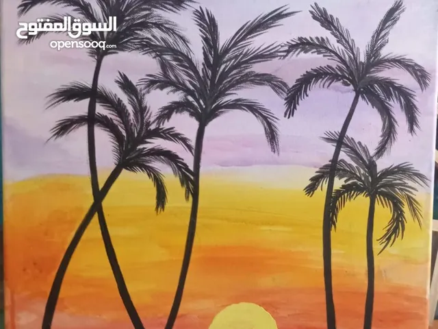 لوحات لأعمال فنية علي الكانفوس بايدى عمانية مميزة جدا