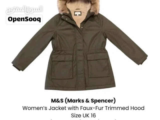 M&S (Marks & Spencer) Women’s Jacket with Faux-Fur Trimmed Hood